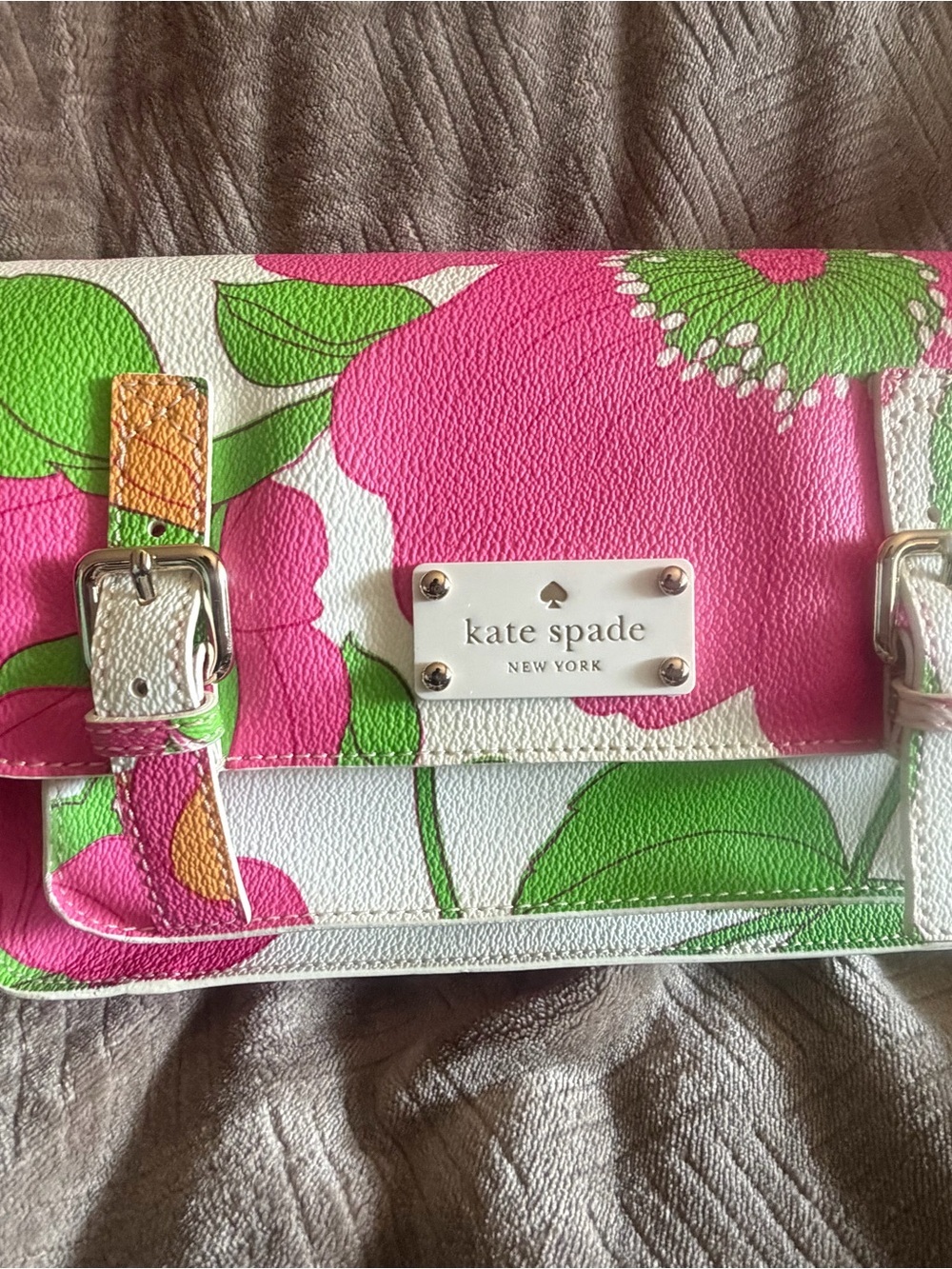kate spade Pink and Green Floral Crossbody Bag - Picture 2 of 13